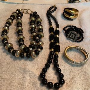 Jewelry lot#4 - Black Gold Silver Sparkles